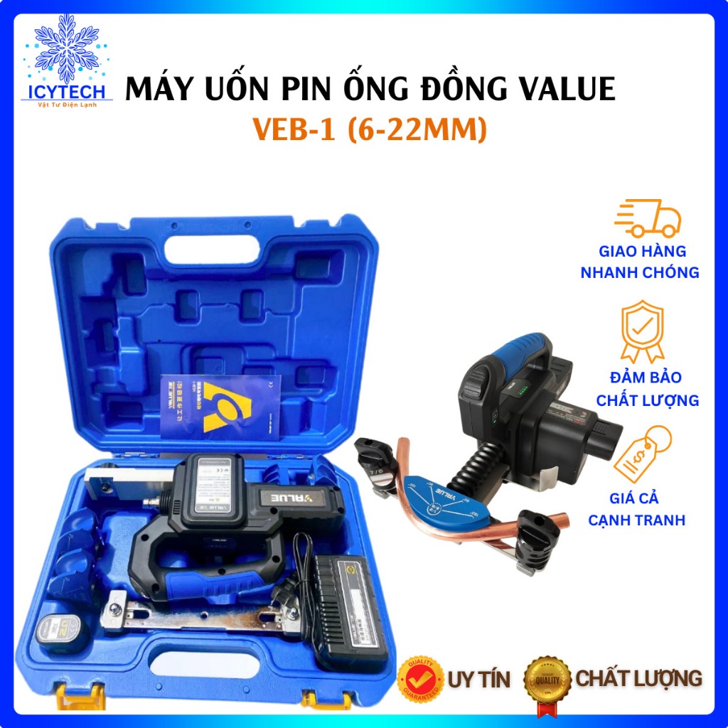 Máy uốn ống đồng pin Value VEB-1 (uốn từ 6-22mm) hàng chính hãng VALUE - ICYTECH
