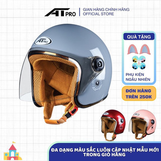  Mũ Bảo Hiểm 3 4 Pro AT Kính Cao Cấp Chính Hãng Bảo Hàng 12 Tháng 