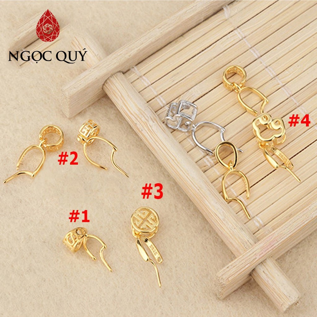 Charm khoen S925 móc mặt dây chuyền S925 mạ vàng - Ngọc Quý