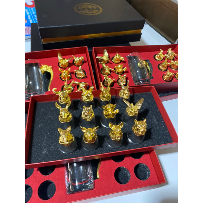 Bộ 12 Ly Rượu Cung Hoàng Đạo, Ly Rượu Vang Thuỷ Tinh( ảnh thật chính chủ)