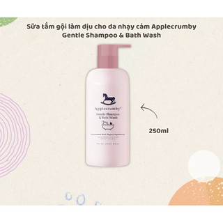 Sữa tắm gội làm dịu cho da nhạy cảm Applecrumby Gentle Shampoo & Bath Wash, 250ml