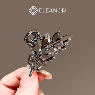 Kẹp tóc nữ càng cua Eleanor Accessories hình lá đính đá phụ kiện tóc kẹp tóc mái mini 9727