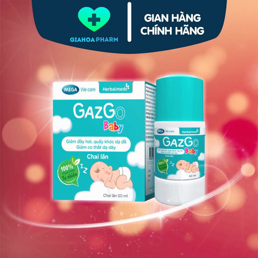 [CHÍNH HÃNG] Chai lăn bụng Gazgo Baby / Gogaz (Mega We care) giảm đầy hơi, quấy khóc dạ đề, co thắt 