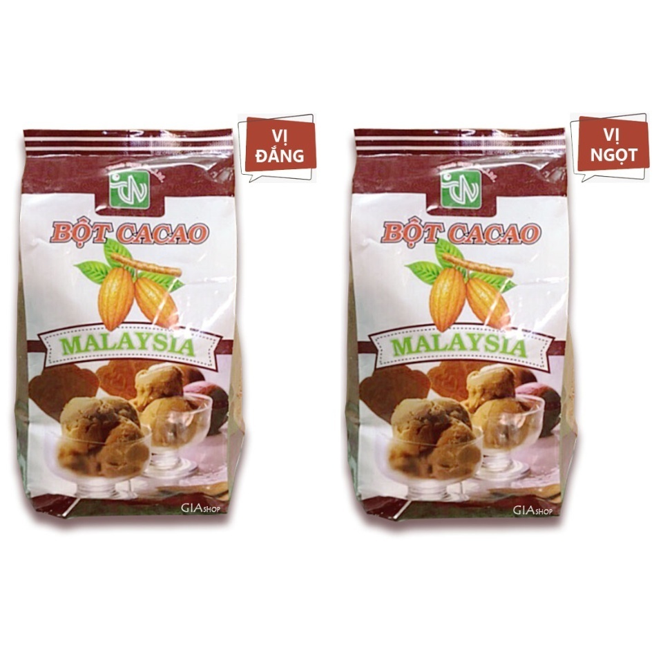 Bột cacao ngọt/ đắng Malaysia cacao nguyên chất 500g/gói