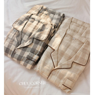  Đồ Ngủ Nữ Nam   Mặc Nhà Pijama Caro Chất Cotton Flannel Dạ Nỉ Dày Dặn 