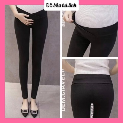 Quần legging bầu cạp chéo