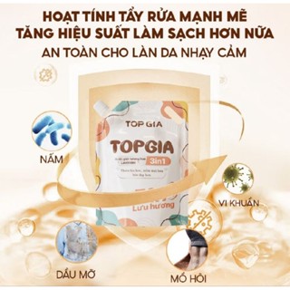  ĐA SẮC  ComBo 3 Túi Tổng 6L  Nước Giặt Topgia 2L ĐA SẮC Hương Nước Hoa Chính Hãng 