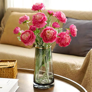 Hoa mao lương nhân tạo-cành phủ nhung giống thật, hoa giả trang trí, hoa loại 1 , cánh hoa nhiều lớp