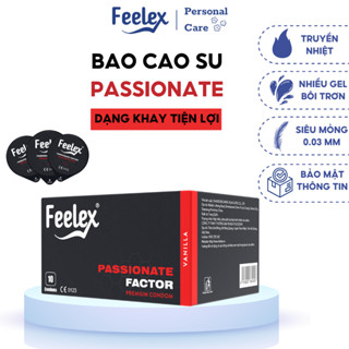 Bao cao su Feelex Passionate Factor truyền nhiệt, siêu mỏng, cảm giác chân thật - Hộp 10 bao
