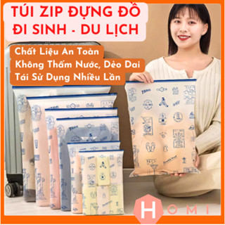 Túi Zip [COMBO 5 TÚI], Túi Đựng Đồ Đi Sinh cho mẹ tiện lợi, Túi đựng đồ đi du lịch - Dhomi store