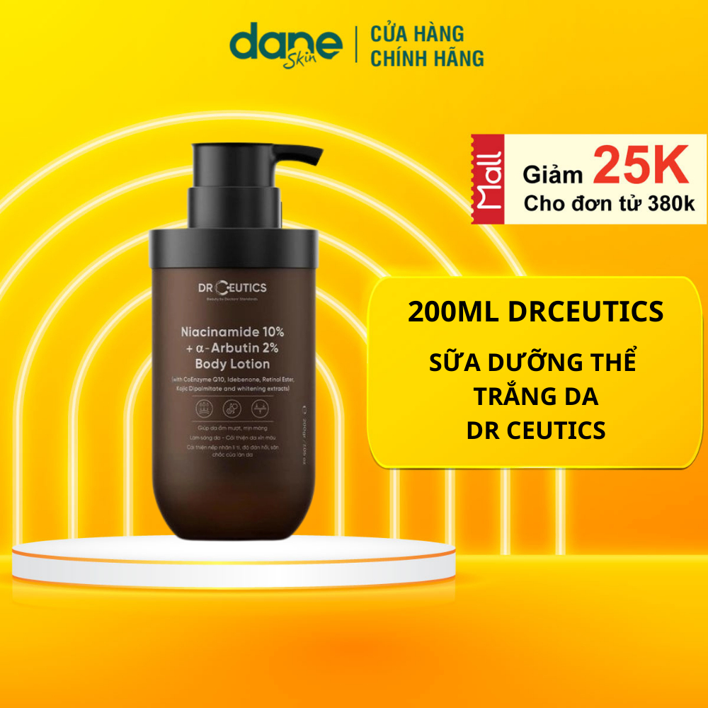 Sữa Dưỡng Thể Trắng Da DrCeutics Body Lotion Healthy White 200ml