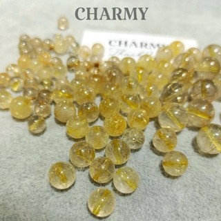  Hạt đá phong thủy T.A Tóc Vàng tự nhiên 100%  Giá bán 1 hạt  Nguyên liệu hạt đá xâu chuỗi vòng tay - Charmy 