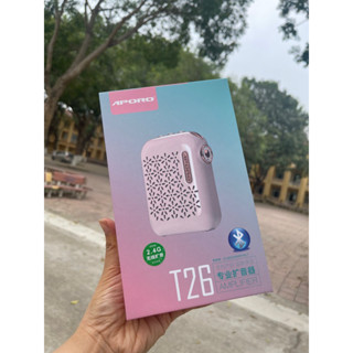 Loa mic trợ giảng APORO T26 2.4G. Blutooth 5.0. Tặng mic cài áo