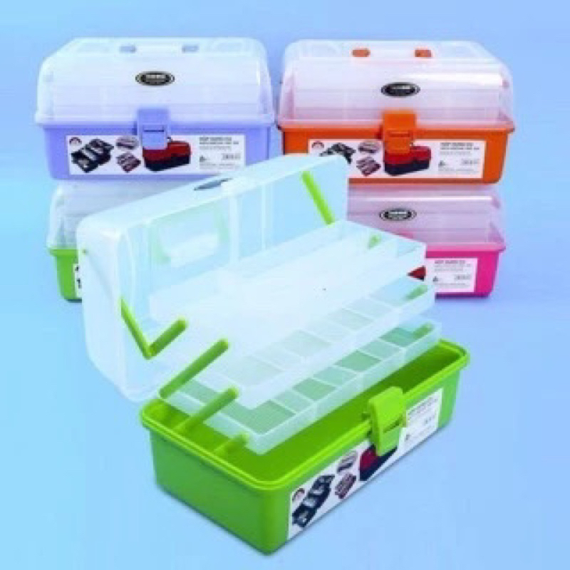 Cốp nhựa TASHING 3 tầng đựng đồ nail, hộp dụng cụ 3 ngăn đa năng cho thợ nail-mi-phun xăm - Nail Rio