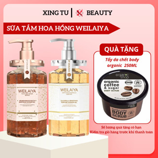 Sữa tắm WEILAIYA hoa hồng sữa tắm dưỡng trắng nước hoa WEILAIYA cánh hoa hồng Damask Shower Gel 450ml - Xingtu Beauty