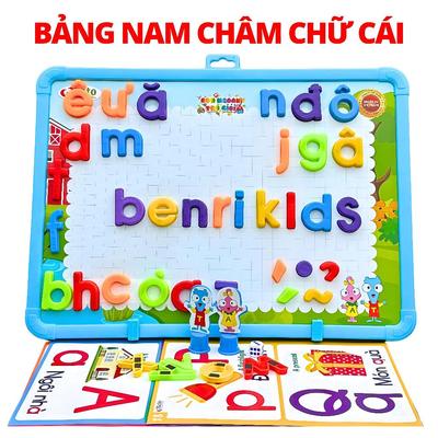 Đồ Chơi Bảng Nam Châm Tự Xóa 4 Trong 1 Kèm Chữ Cái Tiếng Việt Cho Bé Học Ghép Vần Chữ Cái, Đồ Chơi Giáo Dục Trẻ Em