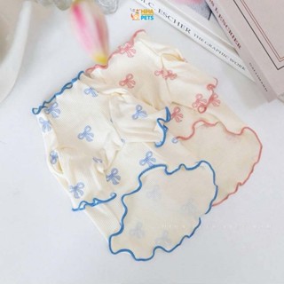 Áo Thun Nơ Có Cổ Cho Chó Mèo Vải Hàn Quốc Quần Áo Thú Cưng Cao Cấp Hàn Quốc Hiha Pets.