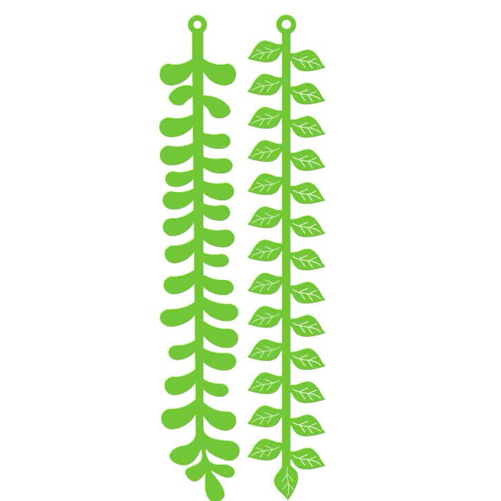 Sét 10 Dây Lá Nỉ Mầm Non Dài 40cm 20K