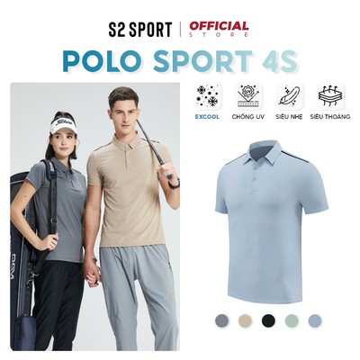 Áo polo nam thể thao S2 SPORT vải thun lạnh, siêu mát, thoáng khí chống UV, không nhăn - PL10