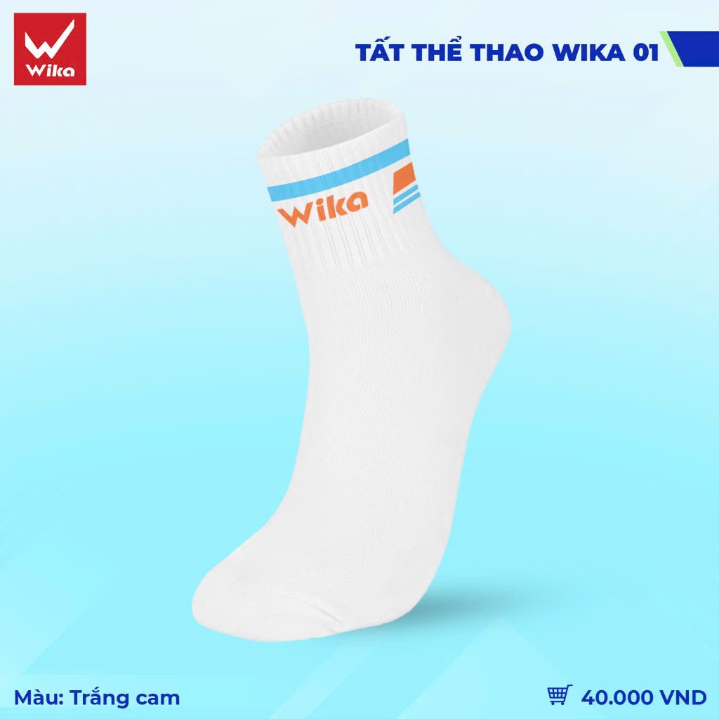 Tất Thể Thao WIKA 01 Chất Liệu Co Giãn, Ít Bai Giãn