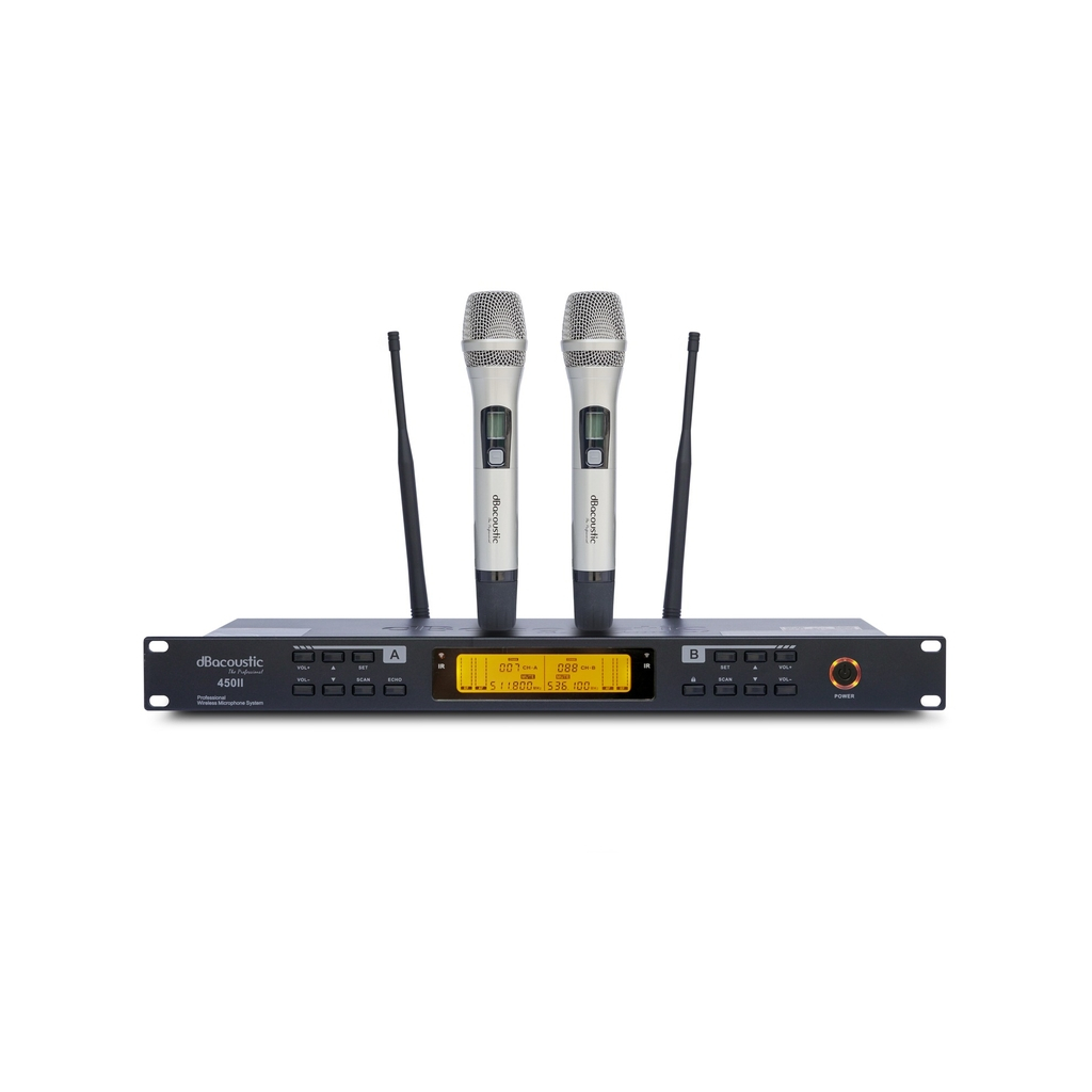 Micro không dây DBacoustic DB-450II Micro DB Chính Hãng – Chống Hú Hiệu Quả, Bắt Sóng Mạnh, Hát Nhẹ,