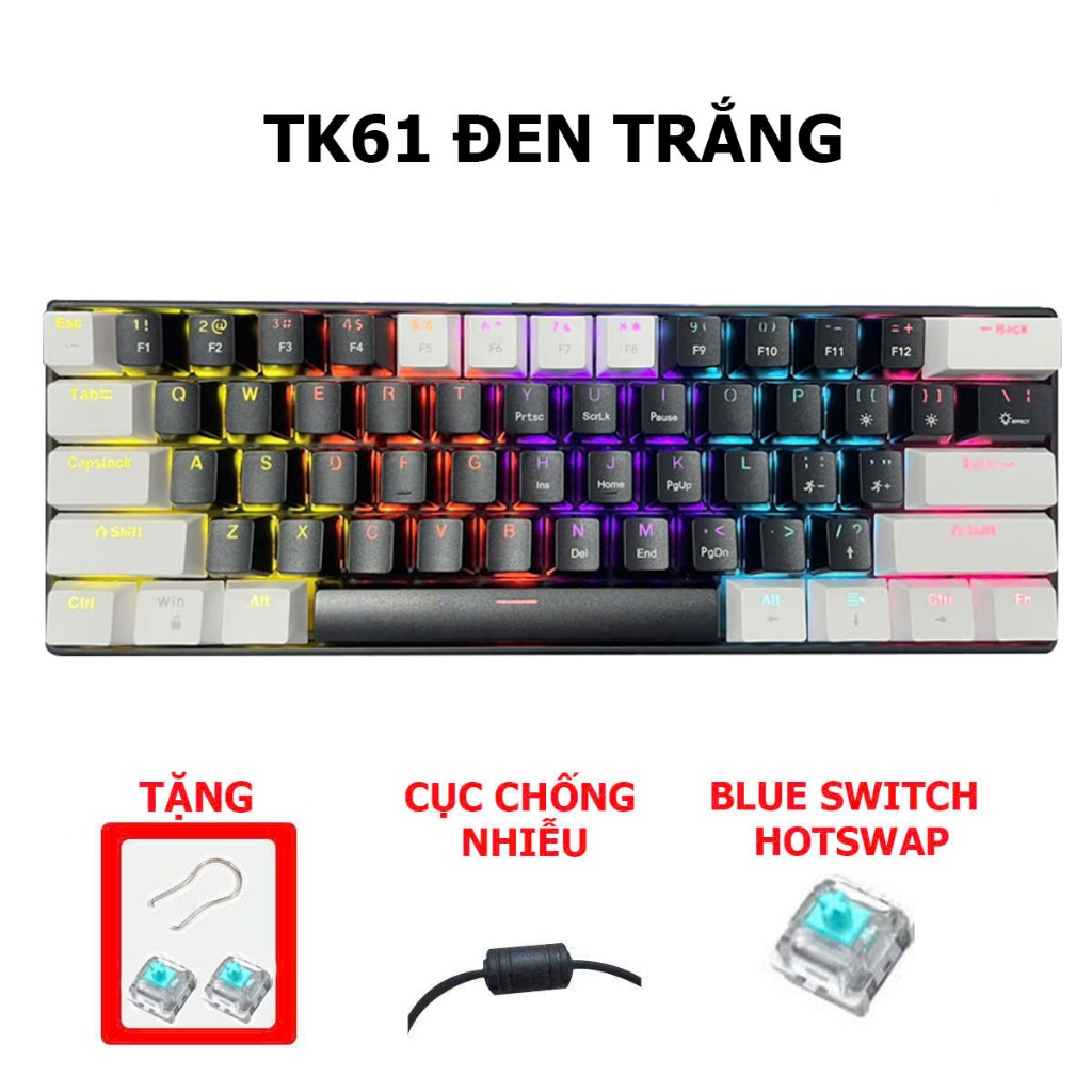 Bàn phím cơ K550 V9 Tiroshi led đa điểm nhiều chế độ led sản phẩm mới  2025 dành cho chơi game, làm việc | BigBuy360 - bigbuy360.vn