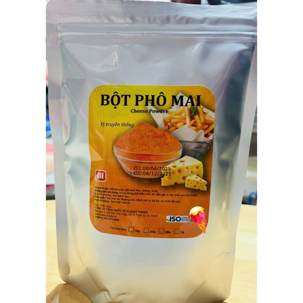 Bột phô mai Hàn Quốc (bột phô mai lắc bánh gạo, khoai tây, gà rán 100g, 500g)