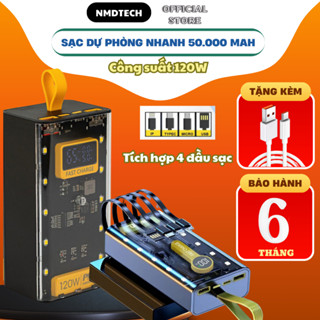 Sạc Dự Phòng 120W Sạc Nhanh 22,5W Dung Lượng Pin 50000mAh Cổng Sạc Tiện Lợi Phù Hợp Mọi Loại Máy