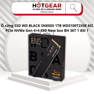 Ổ cứng SSD WD BLACK SN850X 1TB WDS100T2X0E M2 PCIe NVMe Gen 4×4 SSD New box BH 36T 1 đổi 1