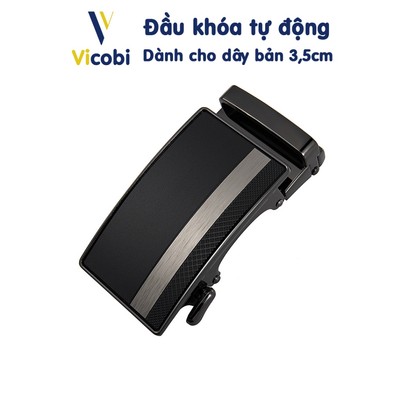 Đầu khóa thắt lưng nam Vicobi E1, mặt dây tự động bản 3,5cm