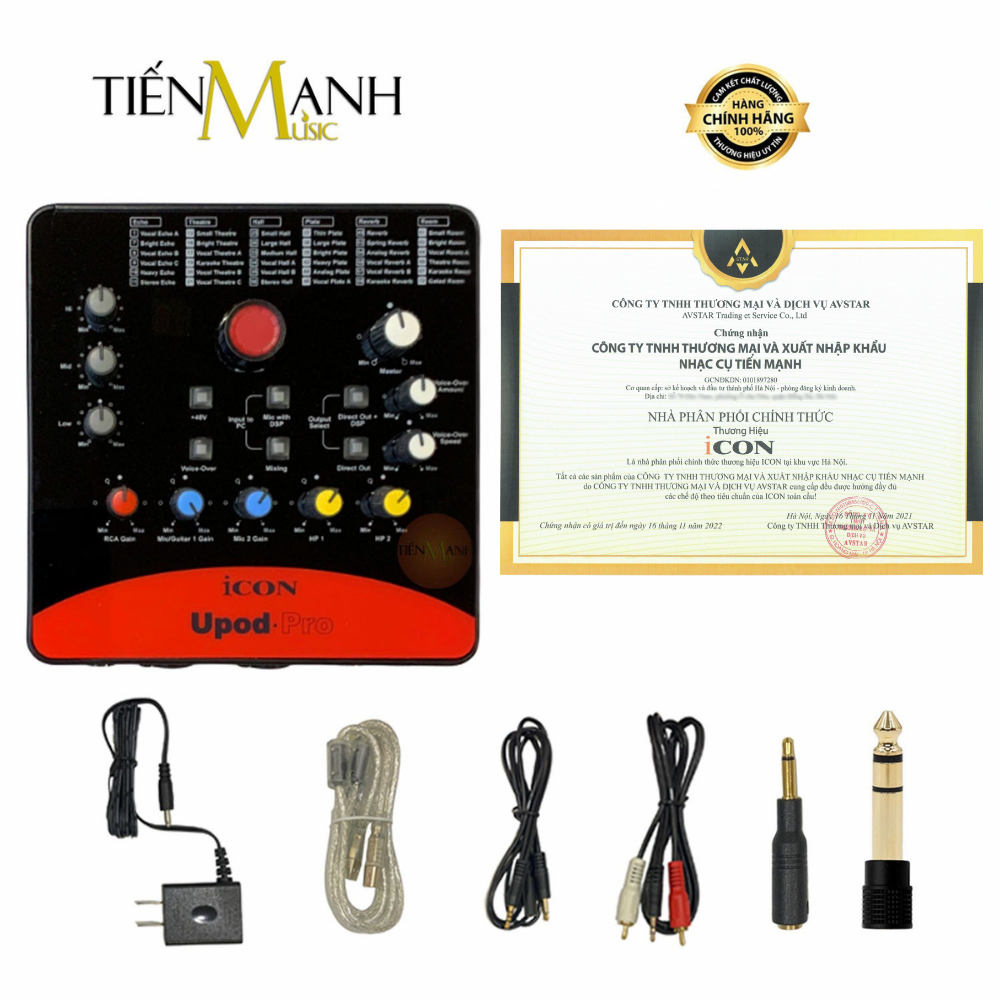 [Chính Hãng] Soundcard Icon Upod Pro Bộ Thu Âm Thanh, Livestream, Hát Karaoke Sound Card Audio Inter