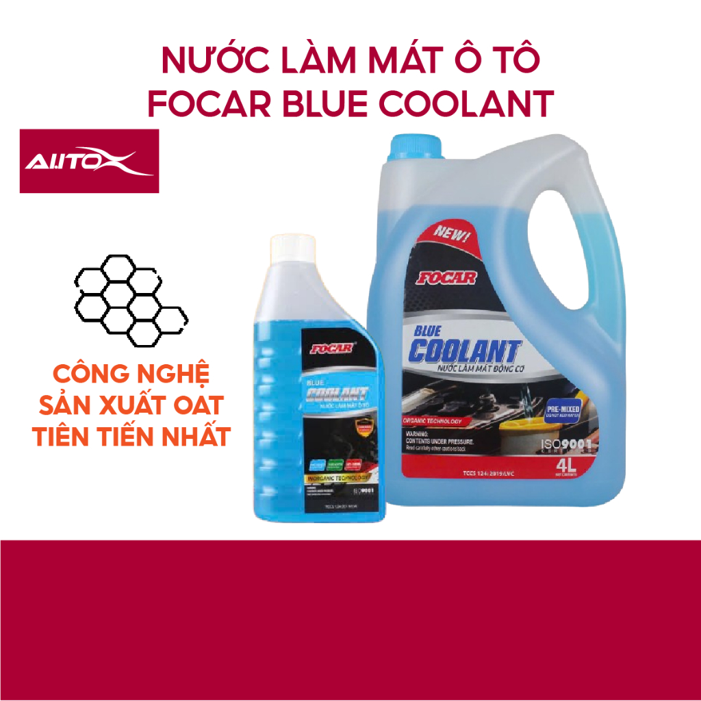 Nước làm mát ô tô Focar Blue Coolant bảo vệ động cơ tối ưu trong quá trình hoạt động