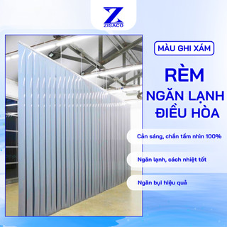  Rèm Nhựa PVC Ngăn Lạnh ZISACO Màu Ghi Xám Che Tầm Nhìn Cản Sáng Tặng Kèm Phụ Kiện  Rèm Ngăn Bụi 
