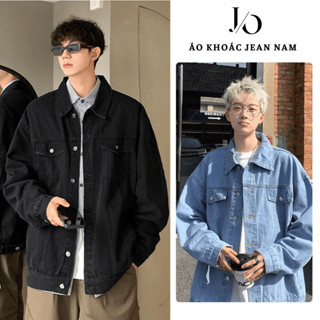 Áo Khoác Jean Nam Nữ Form Suông Rộng Phong Cách Trẻ Trung Năng Động Áo Khoác Bò Jean 2 Màu Xanh Đen Unisex Cài Cúc JEAN