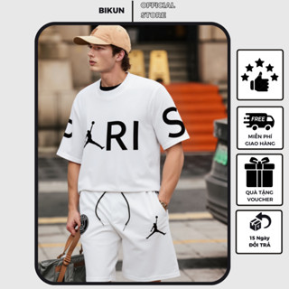 Sét Đồ bộ Nam Nữ  J0RDAN PARIS , Quần áo nam nữ cộc tay   Vải BC Cotton 100%  Cao Cấp 50 - 90kg