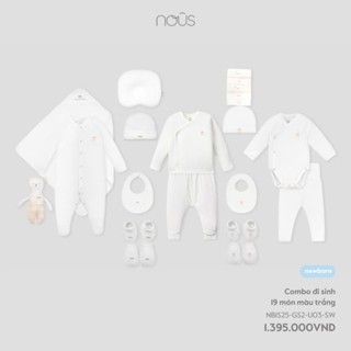 Nous Newborn Combo đi sinh 16-19 món cho bé sơ sinh, set quà tặng newborn xinh yêu đầy đủ BST T4