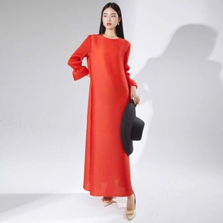  Đầm  Váy  chất thun lò xo dập ly cao cấp thiết kế dáng suông thiết kế đường ly cách điệu thanh lịch - 55Kg.Linh 