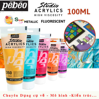 Màu Acrylic Pebeo 100ml, studio acrylics Pebeo 100ml , Màu vẽ canvas , Vẽ nhựa , Caosu