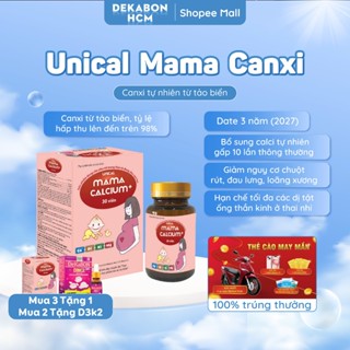 Viên uống Vitamin tổng hợp Unical Mama Calcium giúp bổ sung Canxi, Vitamin D3K2, Sắt cho bà bầu và sau sinh - hộp 30v