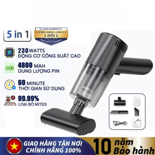 Máy hút bụi cầm tay Dodoto bụi giường nệm mini không dây lực hút 20.000 Pa công suất 120w