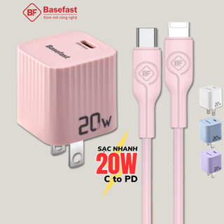 Bộ sạc nhanh 20W Basefast Củ sạc PD20W dây sạc silicon chống quá tải nhiệt cho 11 12 13 14 promax