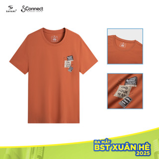 Áo Phông Nam Cổ Tròn SAVANI Form Rộng, Có Họa Tiết, Màu Sắc Đa Dạng, Chất Liệu Cotton Mềm Mịn Co Dãn MTF010S4