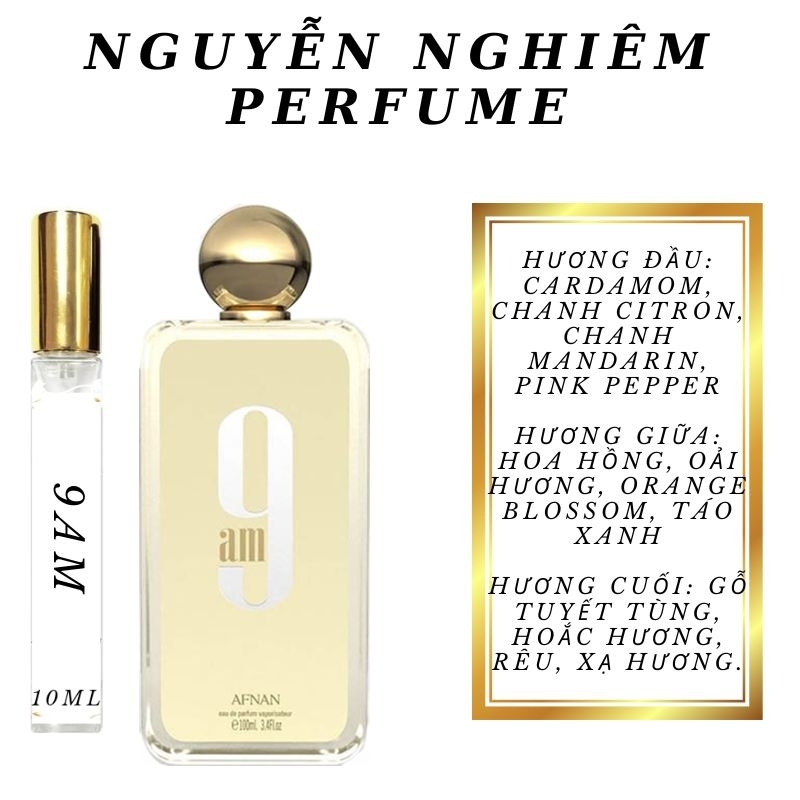 Nước Hoa Nữ 9AM chai chiết