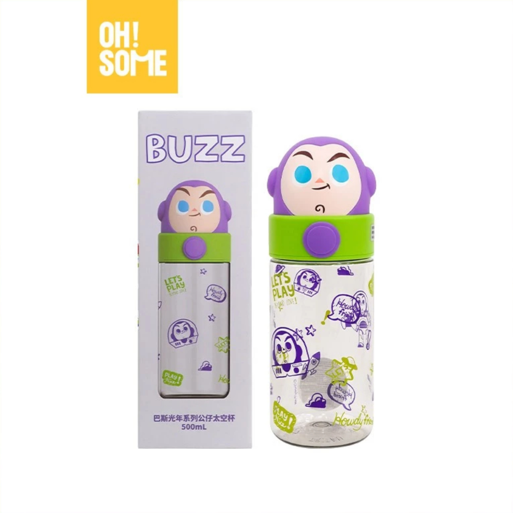 【OHSOME x Disney】- Bình nước tiện lợi AIKESI Disney Series Buzz Lightyear nắp kín không BPA 500 / 60