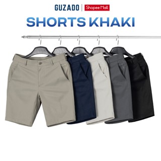 Quần Short Kaki Nam GUZADO Lịch Sự Sang Trọng, Chất Vải Dày Dặn, Đứng Form GSR16