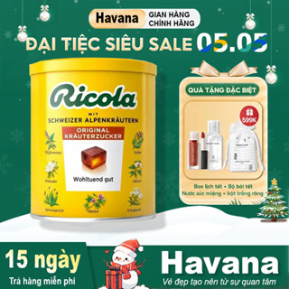 Kẹo ngậm ho thảo mộc Ricola giảm ho khô, đau rát, ngứa viêm họng