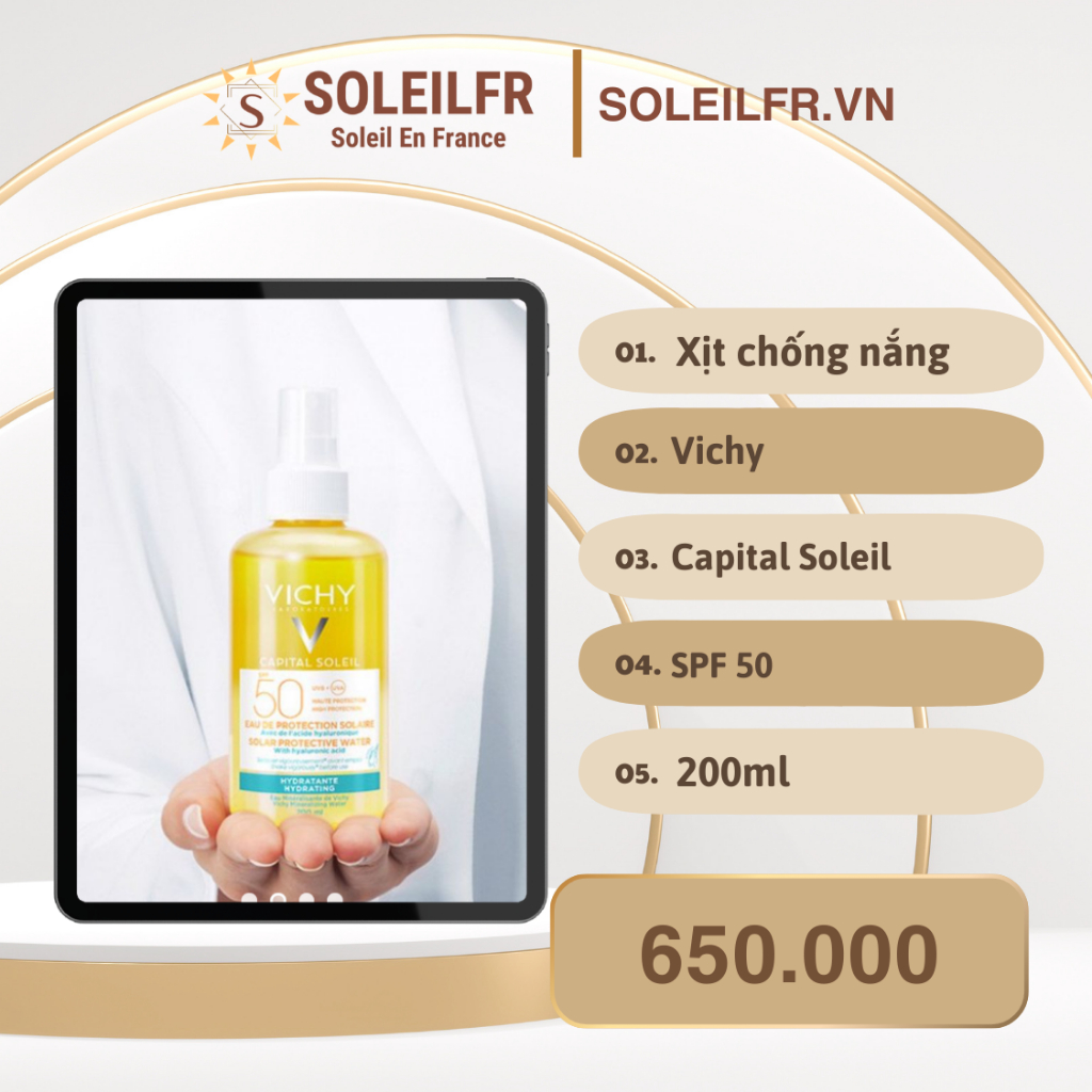 Xịt chống nắng Vichy Capital Soleil SPF 50