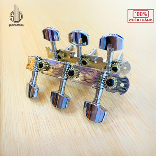 Khoá Đàn Guitar Acoustic Chính Hãng HF Màu Bạc | Trọn Bộ Đầy Đủ Ốc Vít