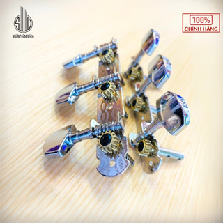 Khoá Đàn Guitar Acoustic Chính Hãng HF Màu Bạc | Trọn Bộ Đầy Đủ Ốc Vít