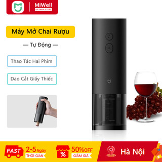  Xiaomi Mijia Dụng cụ mở chai rượu vang điện có máy cắt lá thiếc ẩn tương thích với hầu hết các chai rượu vang 
